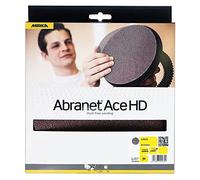 Mirka Abranet Ace HD Disques abrasifs filet Ø 225mm autoagrippant/grain P40 / 5 Disques/Pour ponceuses de cloisons sèches murs/Ponçage de surfaces dures, bois, mastic, peinture, métal