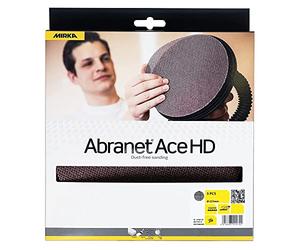 Mirka Abranet Ace HD Disque abrasif auto-agrippant Ø 225 mm P80 | Disques abrasifs micro-perforés auto-agrippants pour ponçage efficace murs bois métal mastic peinture