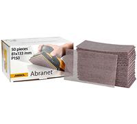 Mirka Abranet Bande abrasive en filet 81x133 mm autoagrippant/grain P150 / 50 pces/pour poncer le bois, le mastic, la peinture, le plastique / 5417805015