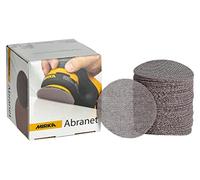 Mirka Abranet Disque abrasif auto-agrippant Ø 77 mm grain P180 50 pcs | Ponceuse compatible bois mastic peinture plastique 50 pièces grain P180 micro-perforé auto-agrippant