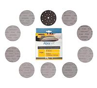 Mirka Abranet Disques abrasifs en filet Ø 150mm autoagrippant/Mix-Pack 1x chaque grain / 80, 100, 120, 150, 180, 220, 320, 400, 600 + support de protection / 10 pces pour ponceuse excentrique 150mm