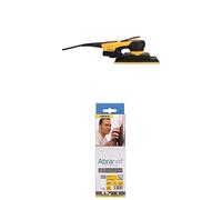 Mirka DEOS II 383 Ponceuse orbitale 70x198mm 300 W ponceuse à faibles vibrations et Abranet Bande abrasive en filet 70x198 mm autoagrippant / grain P120 / 10 pces