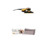 Mirka DEOS II 383 Ponceuse orbitale 70x198mm 300 W Ponceuse à faibles vibrations et Abranet Bande abrasive en filet 70x198 mm autoagrippant / grain P120 / 50 pces