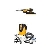 Mirka DEOS II 383 Ponceuse vibrante 70x198mm 300 W ponceuse à faible vibration et Aspirateur industriel eau et poussière 25 litres