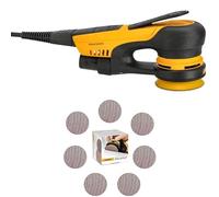 Mirka DEROS II 350 Ponceuse excentrique avec aspiration pour papier abrasif Ø 77mm, course 5,0mm et Abranet Disques abrasifs Ø 77mm autoagrippant, Mix-Pack 5 de chaque grain
