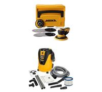 Mirka DEROS II 5650 Ponceuse excentrique avec aspiration pour papier abrasif Ø 125 et 150mm / course 5,0mm et Aspirateur industriel eau et poussière 25 litres