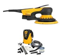 Mirka DEROS II 650 Ponceuse excentrique avec aspiration pour papier abrasif de Ø 150mm / course de 5,0mm Ponceuse excentrique et Aspirateur industriel eau et poussière 25 litres