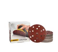 Mirka disque abrasif auto-agrippant Ø 150 mm 15 trous P180 50 pcs | Compatible avec ponceuses excentriques 150mm idéal pour bois tendre dur matériaux minéraux et peintures dures