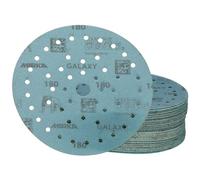 Mirka - disque abrasif auto-agrippant Galaxy 150 mm grain 180 | Papier abrasif époxy grain 180 compatible ponceuse Multifit pour bois époxy rivertable usage professionnel