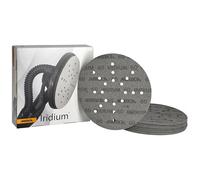 Mirka Iridium Papier abrasif Ø 225mm autoagrippant grain 60/25 disques/Pour ponceuse de cloisons sèches mur et plafond/Ponçage de peinture, mastic, apprêt, bois, acier, matériaux minéraux