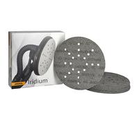 Mirka Iridium papier abrasif Ø 225mm autoagrippant grain 40/25 disques/Pour ponceuse de cloisons sèches mur et plafond/Ponçage de peinture, mastic, apprêt, bois, acier, matériaux minéraux