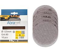 Mirka Disques abrasifs Abranet Ø125 mm autoagrippant grain P80 – 10 pièces (AE232F1080)