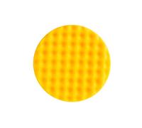 Mirka Eponge de polissage en mousse Ø150mm x 25mm / jaune gaufré/pour la finition et le polissage/pour les polis Polarshine / 1-Pack
