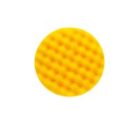 Mirka Eponge de polissage en mousse Ø180mm x 25mm / jaune gaufré/pour la finition et le polissage/pour les polis Polarshine / 1-Pack