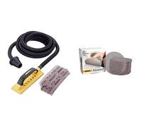 Mirka Handy Starter-Kit pour ponceuse à main I Kit de blocs de ponçage avec aspiration, tuyau d'aspiration de 4 m et 5 bandes & Abranet Disques abrasifs filet Ø 150 mm Velcro/Grain P120 / 50 pcs