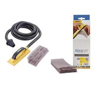Mirka Handy Starter-Kit pour ponceuse à main I Kit de blocs de ponçage avec aspiration, tuyau d'aspiration & Abranet Netz Bande abrasive 80x230mm / Feuilles abrasives auto-agrippantes/Grain P120