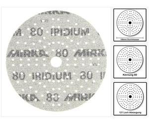Mirka IRIDIUM Disques abrasifs Grip 150mm K80, 100pcs ( 246CH09980 )