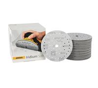 Mirka Iridium Soft Disques abrasifs Ø 150 mm/Grain P800 / autoagrippant Multifit / 20 pièces/Abrasifs à base de mousse pour un ponçage à sec précis, ponçage de vernis, finition