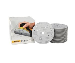 Mirka Iridium Soft Disques abrasifs Ø 150 mm/Grain P800 / autoagrippant Multifit / 20 pièces/Abrasifs à base de mousse pour un ponçage à sec précis, ponçage de vernis, finition