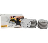 Mirka Iridium Soft Disques abrasifs Ø 77 mm Grain P400 / Velcro Multifit / 20 pces