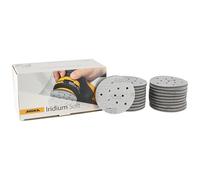 Mirka Iridium Soft Disques abrasifs Ø 77 mm/Grain P500 / autoagrippant Multifit / 20 pièces/Abrasifs à base de mousse pour un ponçage à sec précis, ponçage de vernis, finition