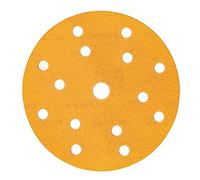 Mirka Gold Papier abrasif universel Ø 150mm Disques abrasifs autoagrippant 15 trous, grain P800, 100 pces/Pour poncer le plâtre, l'enduit, les panneaux de particules, le bois, la peinture