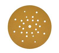 Mirka Gold papier abrasif Ø 225mm autoagrippant 27 trous/grain P240 / 25 pces/Pour ponceuse de cloisons sèches/Pour poncer le plâtre, le mastic, les panneaux de particules, le bois, la peinture