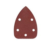 Mirka Red Ponceuse Delta Papier abrasif Bois Triangles de ponçage / 100x140x140mm / autoagrippant / 5 trous/grain P60 / 5 pièces/pour poncer le bois, le métal, le plastique