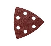Mirka Red Ponceuse Delta Papier abrasif Bois Triangles de ponçage / 93x93x93 mm/autoagrippant / 6 trous/grain P40 / 5 pièces/pour poncer le bois, le métal, le plastique