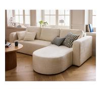 Miro - canapé d'angle réversible - 4 places - convertible avec coffre - en velours texturé