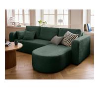 Miro - canapé d'angle réversible - 4 places - convertible avec coffre - en velours texturé