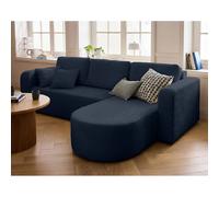 Miro - canapé d'angle réversible - 4 places - convertible avec coffre - en velours texturé