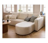 Miro - canapé d'angle réversible - 4 places - convertible avec coffre - en velours texturé