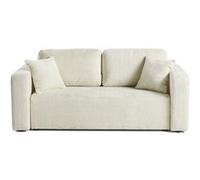 Bestmobilier Canapé droit Miro 2 places en velours texturé Beige