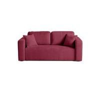 Best mobilier Canapé droit 2 places Miro en velours texturé Prune