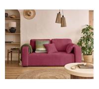 Best mobilier Canapé droit 2 places Miro en velours texturé Prune