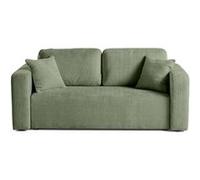Best mobilier Canapé droit 2 places Miro en velours texturé Vert sauge
