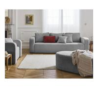 Miro - canapé droit 3 places - convertible avec coffre - en velours texturé