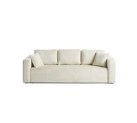 Best Mobilier Canapé droit 3 places Miro convertible avec coffre en velours texturé Beige