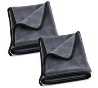MiroClean Chiffon Microfibre XXL 40 x 40 cm, 600 GSM, Double Face（(2PCS) | Sèche rapidement vitres, miroirs, douche, inox et voiture avec de l’eau seule; lavable en machine et réutilisable.