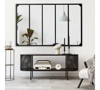 IDMarket - Miroir verrière 5 Bandes Design Industriel 140x84 cm