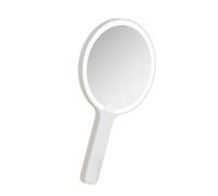 Miroir à main avec 3 couleurs de lumière, miroir de poche lumineux, léger et portable pour application de maquillage, coiffure, rasage