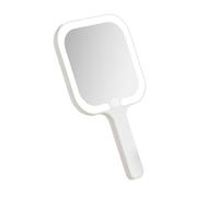 Miroir à main avec 3 couleurs de lumière, miroir de poche lumineux, léger et portable pour application de maquillage, coiffure, rasage