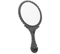 Miroir à main miroir de poche Vintage avec poignée miroir de maquillage de vanité miroirs de voyage (ovale)