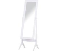 HOMCOM Miroir sur Pied et Mural rectangulaire miroir de sol Pleine Longueur Dressing Chambre salon dim. 37L x 48l x 152H cm Blanc