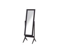 HOMCOM Miroir à Pied Inclinaison réglable miroir de sol Pleine Longueur Dressing Chambre salon dim. 47L x 46l x 148H cm MDF Brun foncé