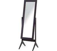Miroir à pied inclinaison réglable dim. 47L x 46l x 148H cm MDF brun foncé Marron G