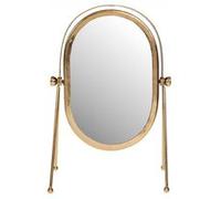 Miroir à poser Amadeus Ava orientable Ovale Métal Doré H35cm