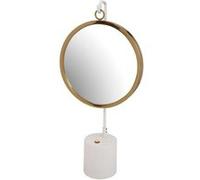 Miroir à Poser Rond Eleganca 65cm Blanc & Or
