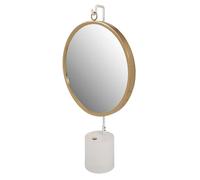 Miroir à Poser Rond Eleganca 75cm Blanc & Or